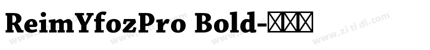ReimYfozPro Bold字体转换